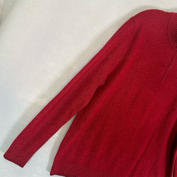 Tommy Bahama Marino Wool Sweater Men’s Sz XL Red High Neck Pullover 1/4 Zip - Picture 7 of 13